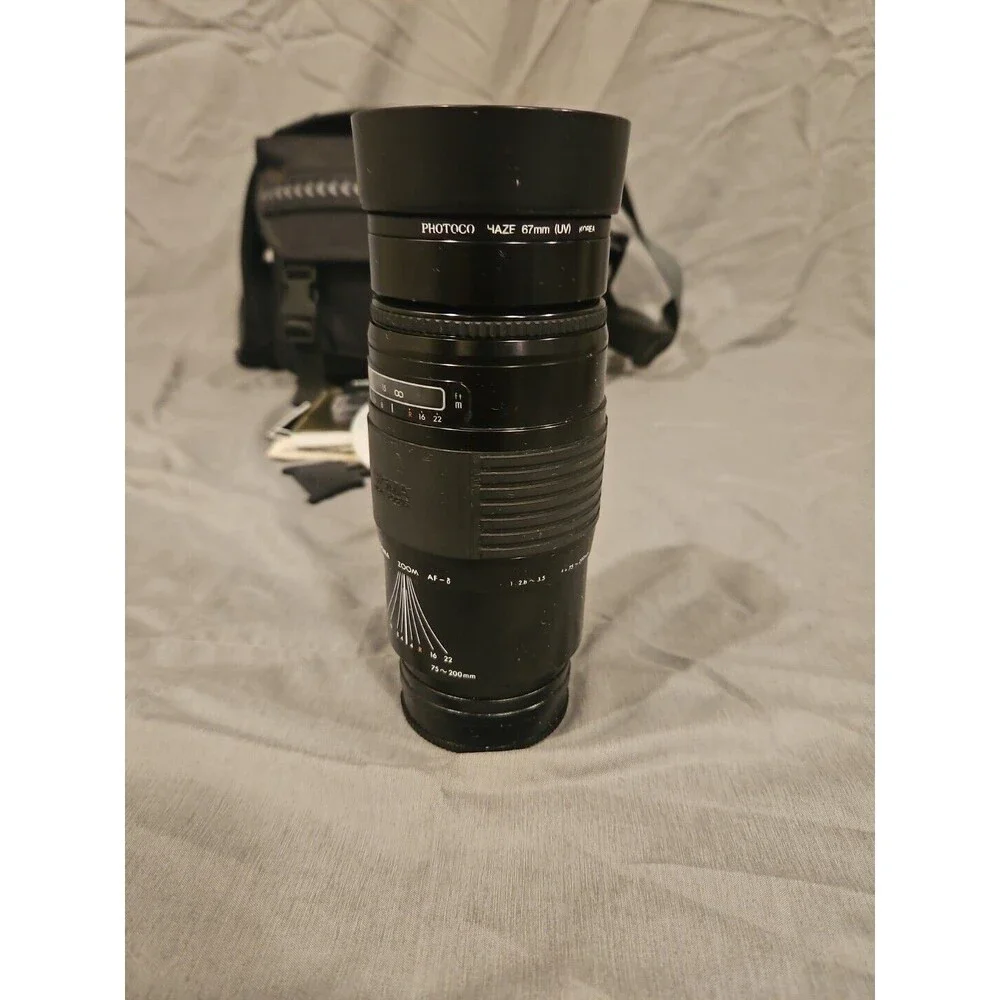 Vintage Minolta Maxxum 7000i Camera w/ Flash - Zoom Lens - Case - Accessories